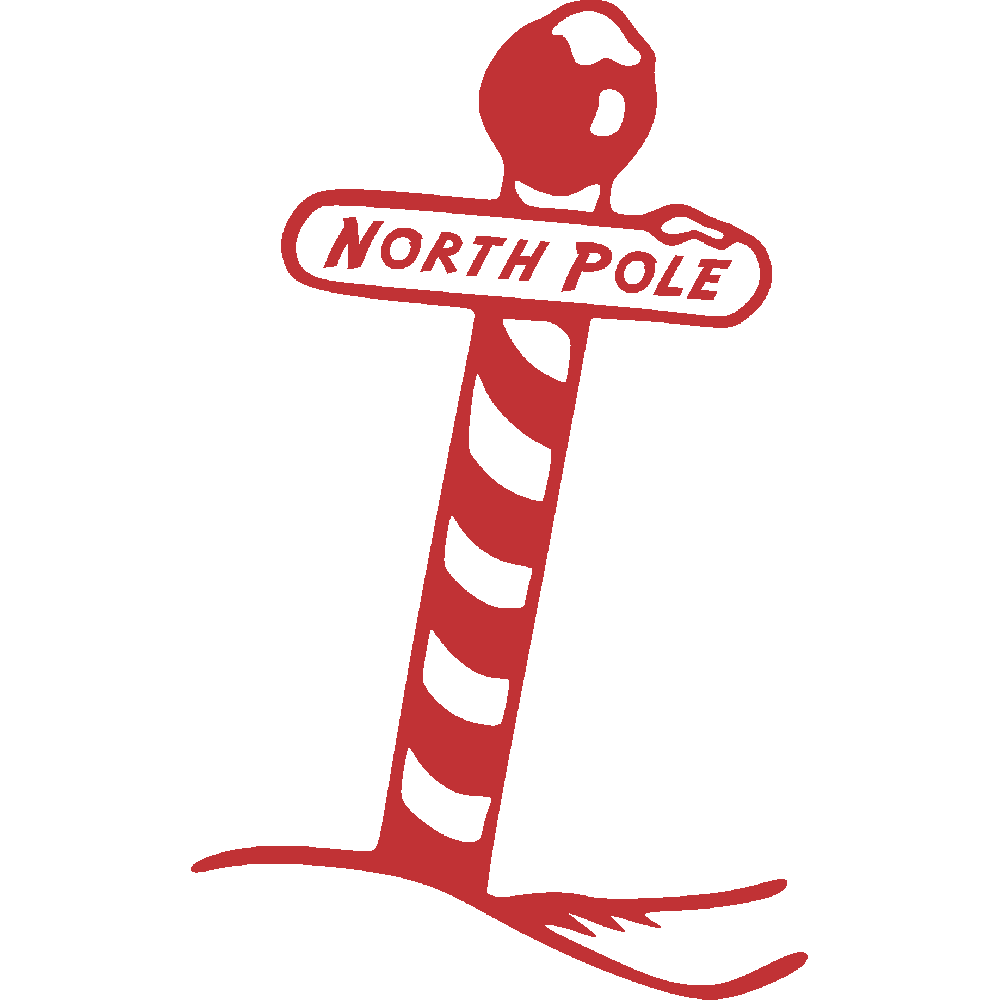 Sticker mural: personnalisation de Noël - North Pole