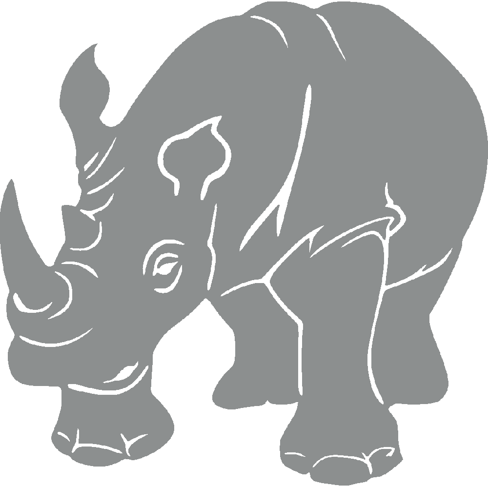 Muur sticker: aanpassing van Rhinocros