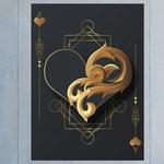 Dibond Gold Heart Ace