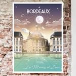 Affiche Bordeaux Miroir d'Eau