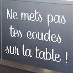 Coudes sur la table