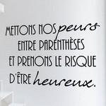 Mettons nos peurs...