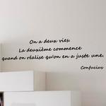 On a deux vies - Confucius