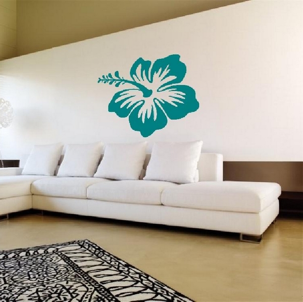 Exemple de stickers muraux: Fleur d'Hibiscus