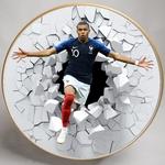 Kylian Mbapp 3D circle - Imprim