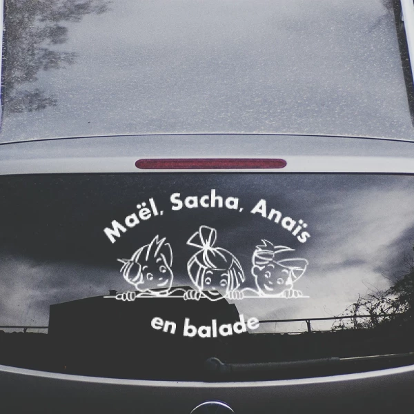 Sticker Maël, Sacha, Anaïs en Balade