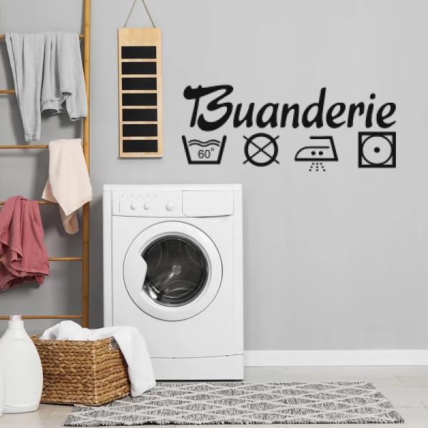 Sticker Buanderie Sigles