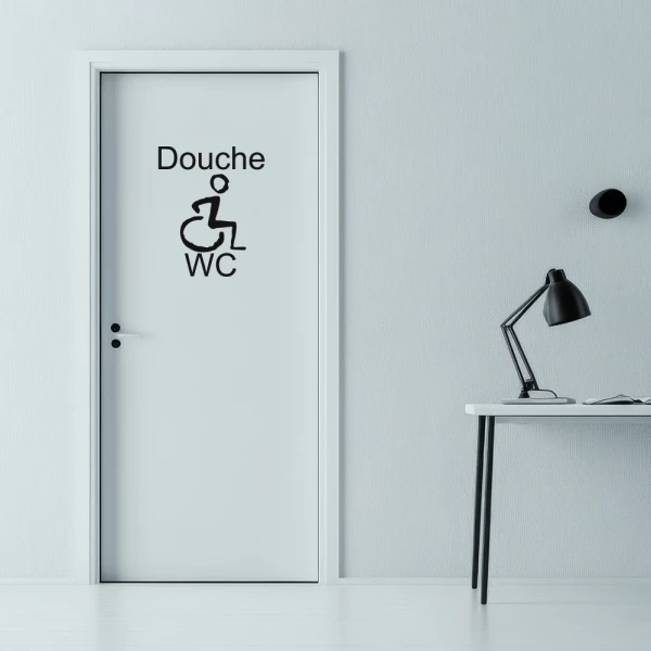 Sticker Douche WC Traits - Invalides 2