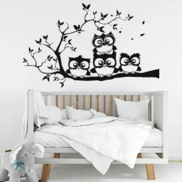 Sticker Famille Hibou
