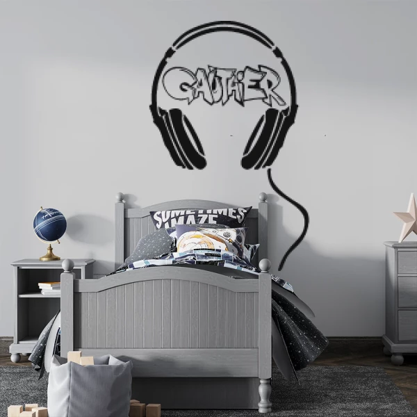 Sticker Gauthier Graffiti Casque Audio