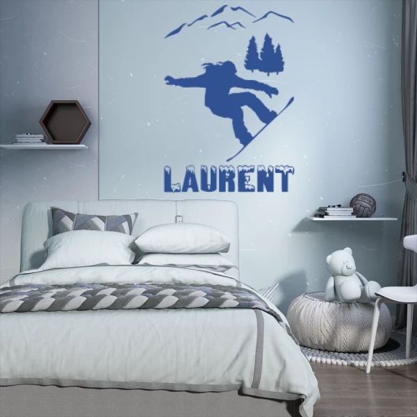 Sticker Laurent Snowboard Montagne