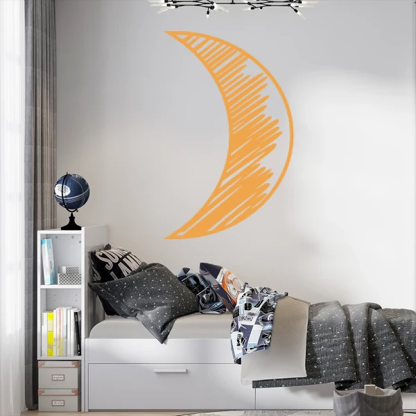 Sticker Lune Esquisse