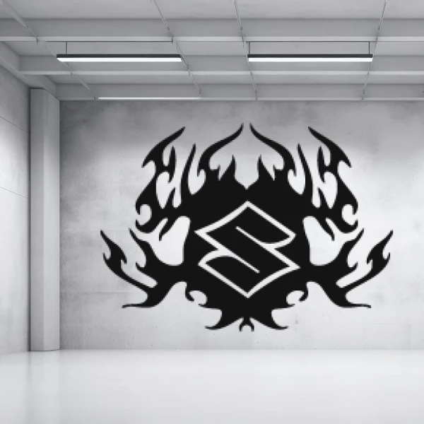 Sticker Suzuki Logo Flammes