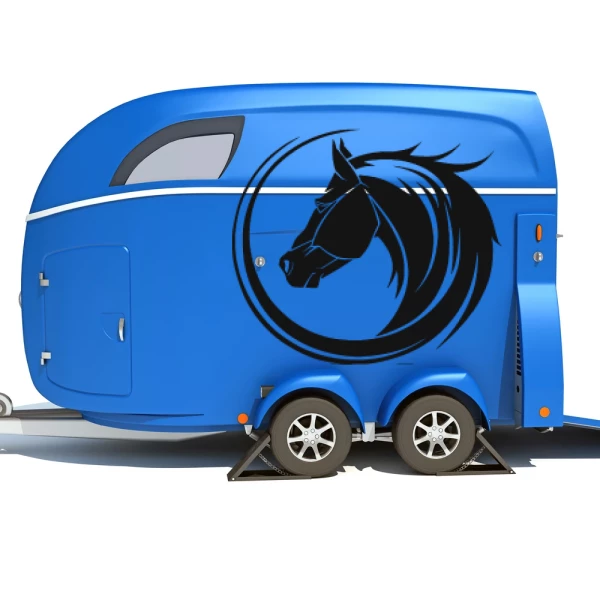Sticker Tête de cheval ronde