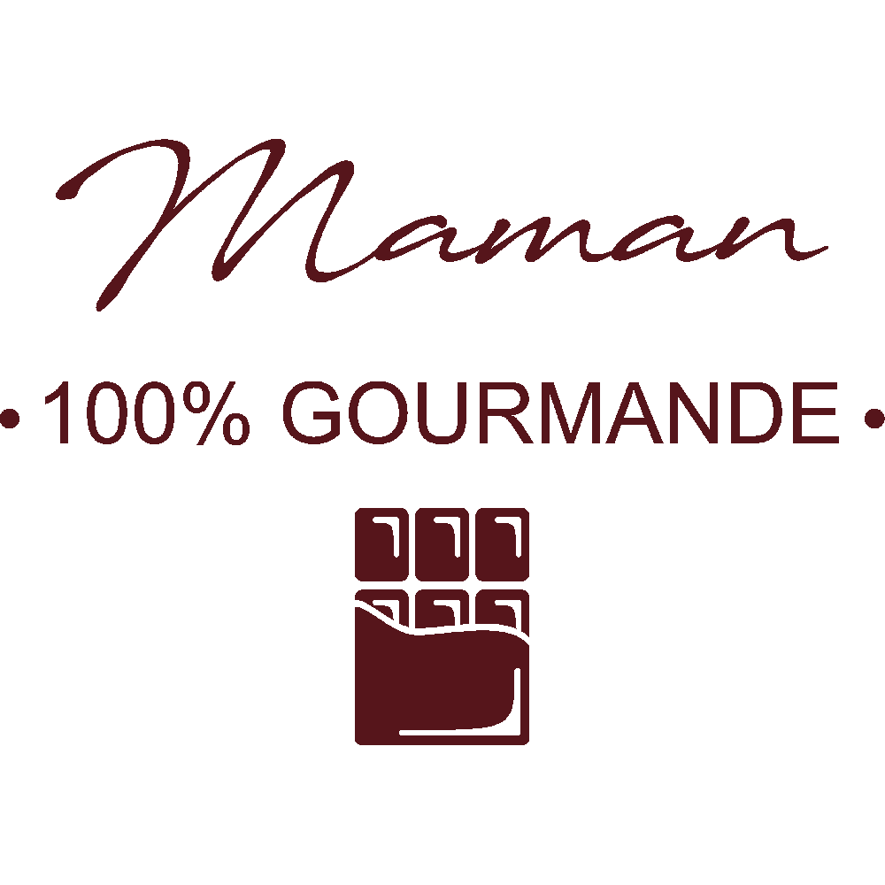Customization of Tablier  Maman 100% Gourmande 