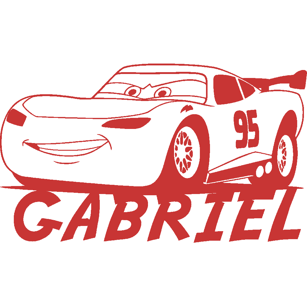 Sticker mural: personnalisation de Gabriel Cars