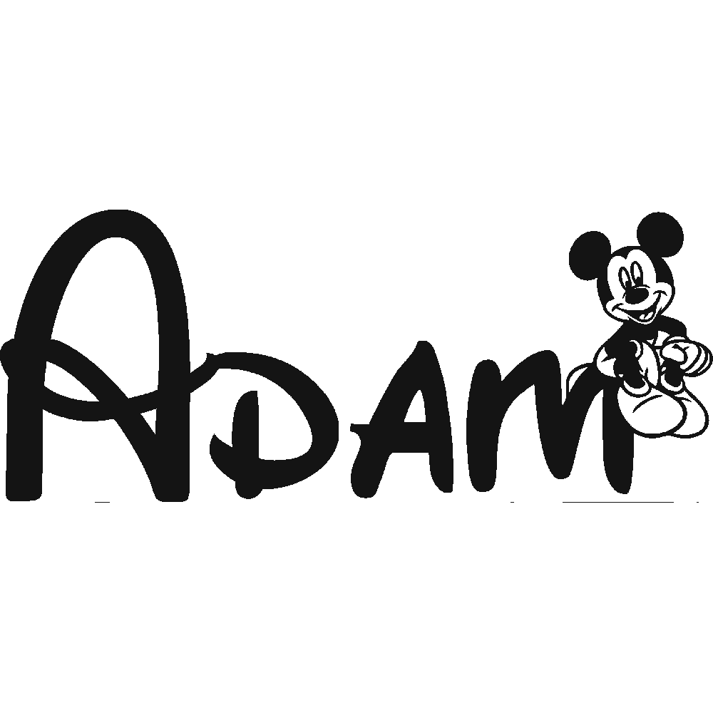 Wall sticker: customization of Adam Mickey
