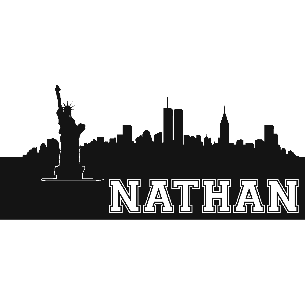 Muur sticker: aanpassing van Nathan New York