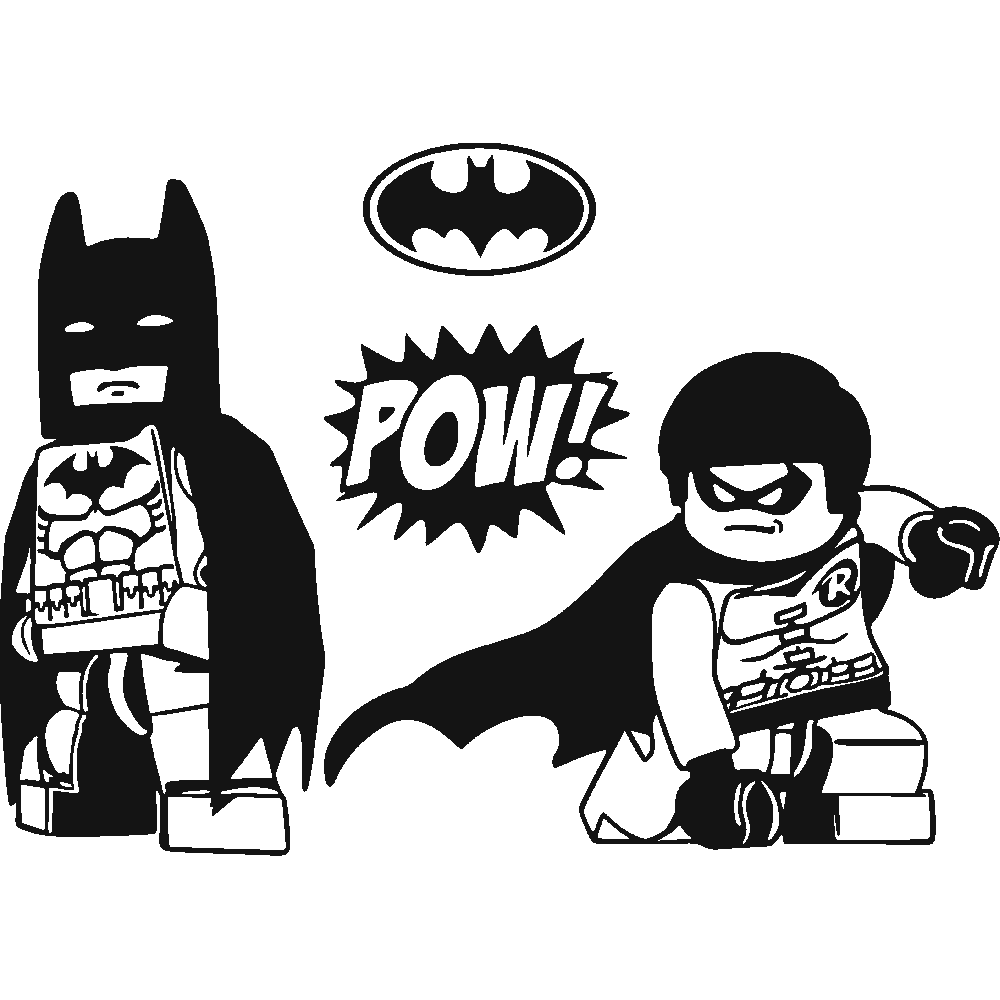 Aanpassing van Batman et Robin Lego