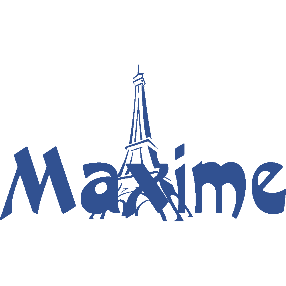 Wall sticker: customization of Maxime Paris