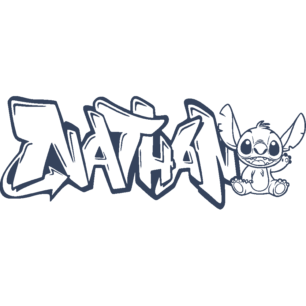Muur sticker: aanpassing van Nathan Graffiti Stitch