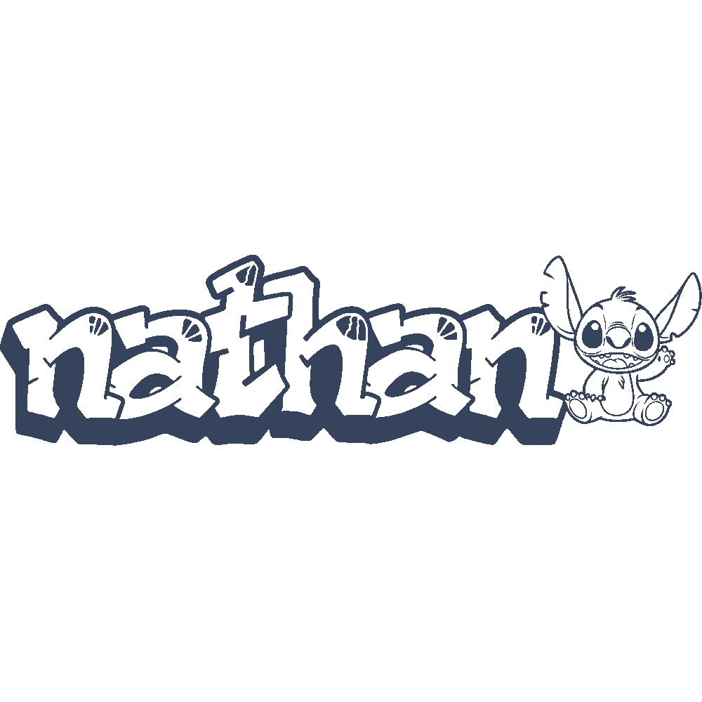 Muur sticker: aanpassing van Nathan Graffiti Stitch 2