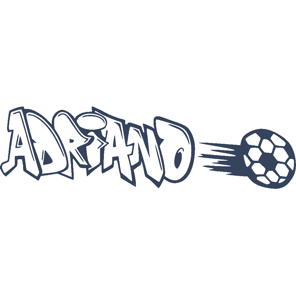 Muur sticker: aanpassing van Adriano Graffiti Football