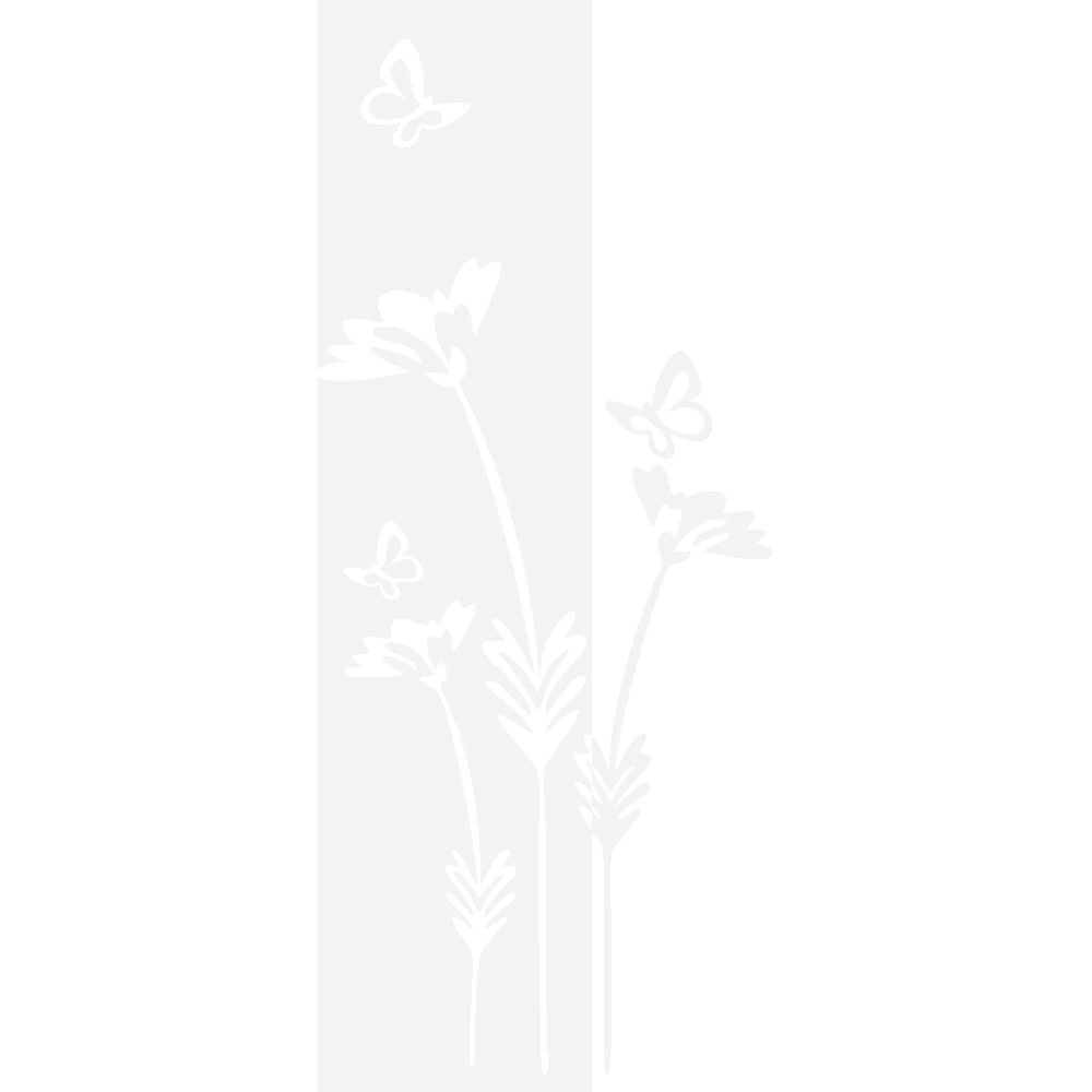 Sticker mural: personnalisation de Plantes et Papillons